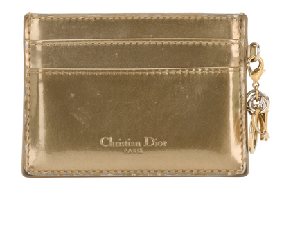 Christian Dior Lady Dior Card Holder, &pound;80, Accessories, Gold, Leather, Front view